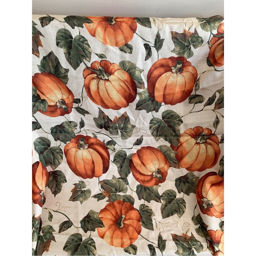 Harvest Season Pumpkin Print Tablecloth Woven Fabric Table Cloth 60x102